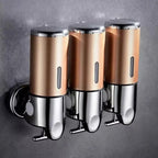 Wall Mounted Soap Dispenser | SudsStation Bathroom Organizer | Stainless Steel & ABS | 16.9 fl oz | Set of 1–3