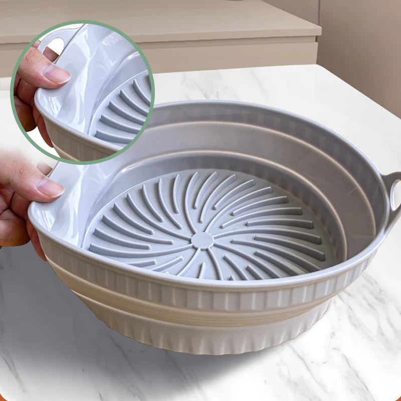 Air fryer grill pan made of silicone