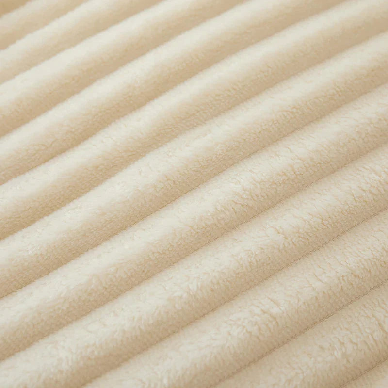 Wide Striped Flannel Fleece Blanket - CozyStripe