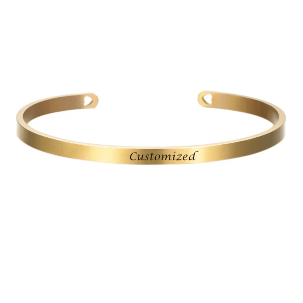 Stainless Steel Bracelet with Engraving for Individual Elegance