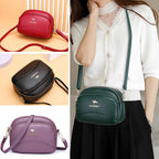 Soft Leather Multi-Pocket Shoulder Bag