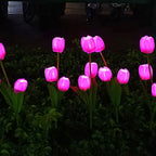 Solar Tulip Lawn Light Outdoor Garden LED Tulip Flower Light Ground Stake Landscape Light