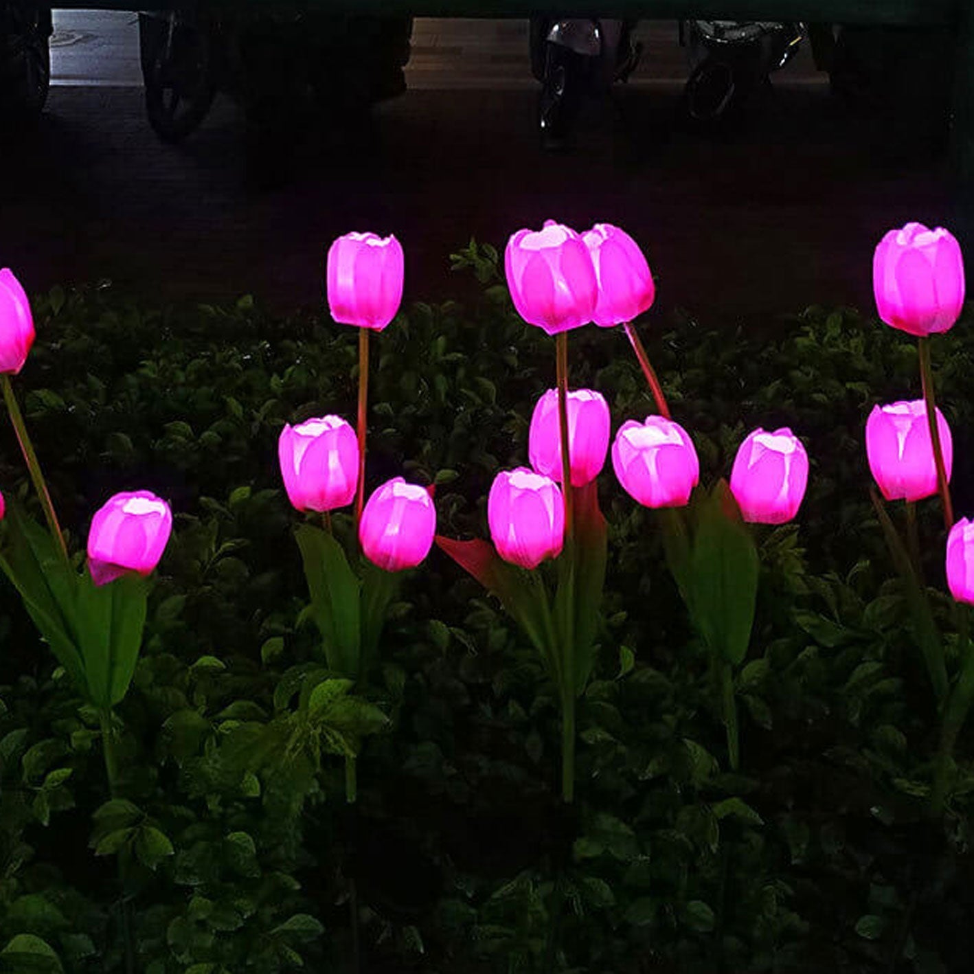 Solar Tulip Lawn Light Outdoor Garden LED Tulip Flower Light Ground Stake Landscape Light