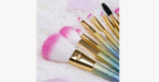 Set of 10 glittering makeup brushes - Ready to give you any look you desire!