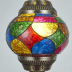 Traditional Tiffany romantic oval iron enameled 1-light table lamp for the bedroom