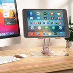 Folding transparent acrylic tablet stand