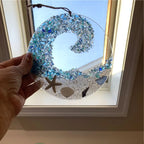 Ocean glass sun catcher - Ocean-breaking wave beach ornament