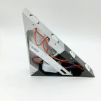 TriLumina Prism LED Wall Light | Creative Pyramid Design | Aluminum & Acrylic | Colored Light Options