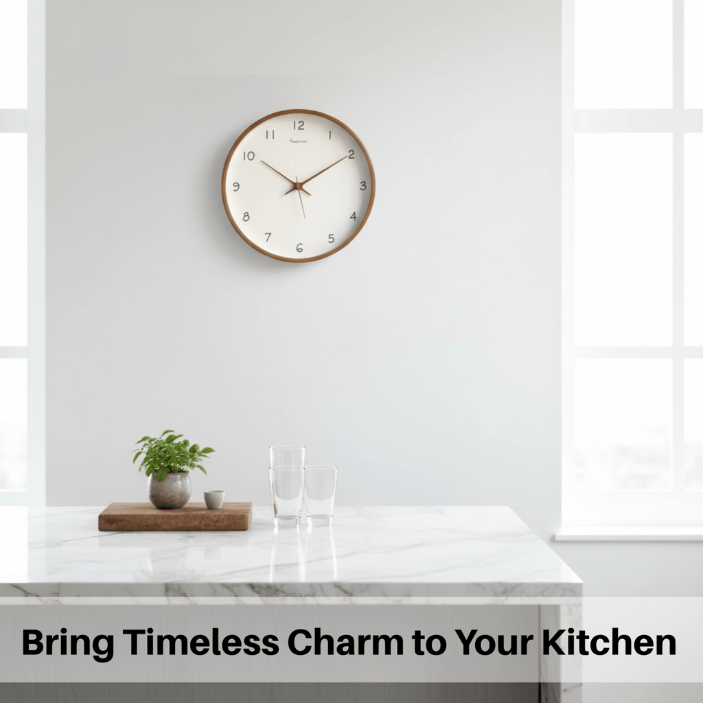 Analog Wood Wall Clock with Silent Movement