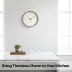 Analog Wood Wall Clock with Silent Movement