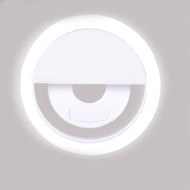 Selfie Ring with Built-in Charging – Perfect Shots