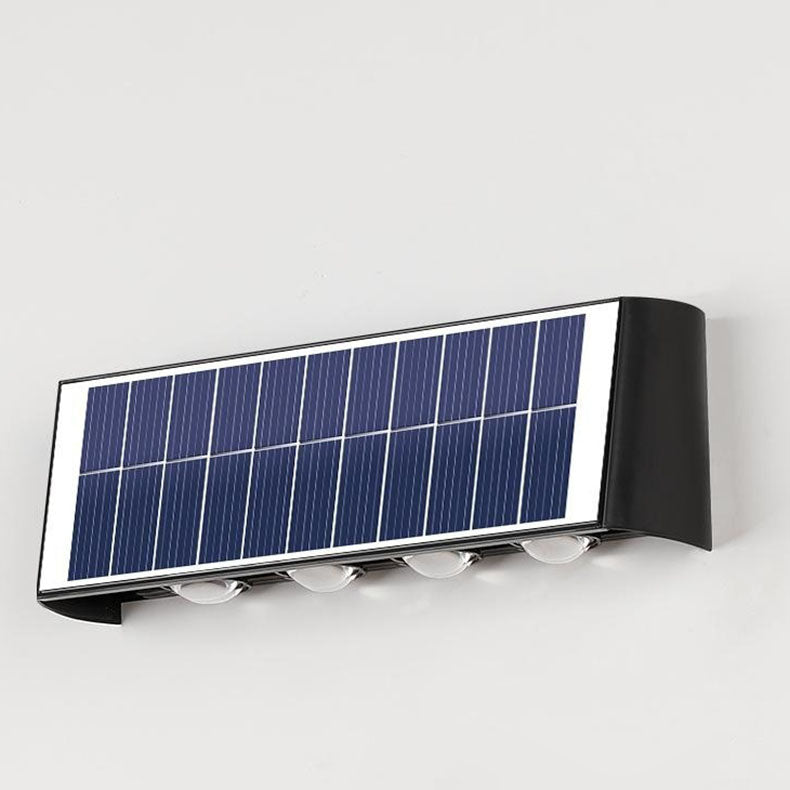 Modern Simplicity Solar Waterproof Rectangular ABS PMMA LED Wall Light Lamp For Outdoor Patio