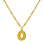 18K gold-plated initial letter necklace