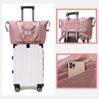 Dry and wet divider double-layer travel bag