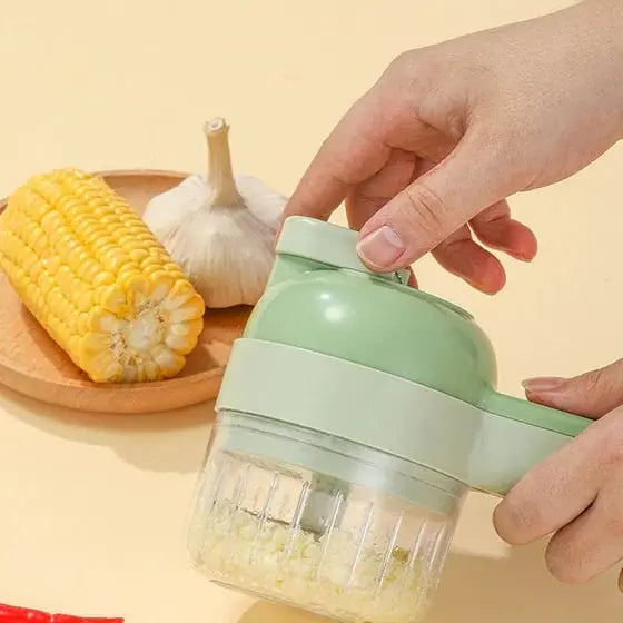 4-in-1 Electric Kitchen Package includes chopper and cutting tool