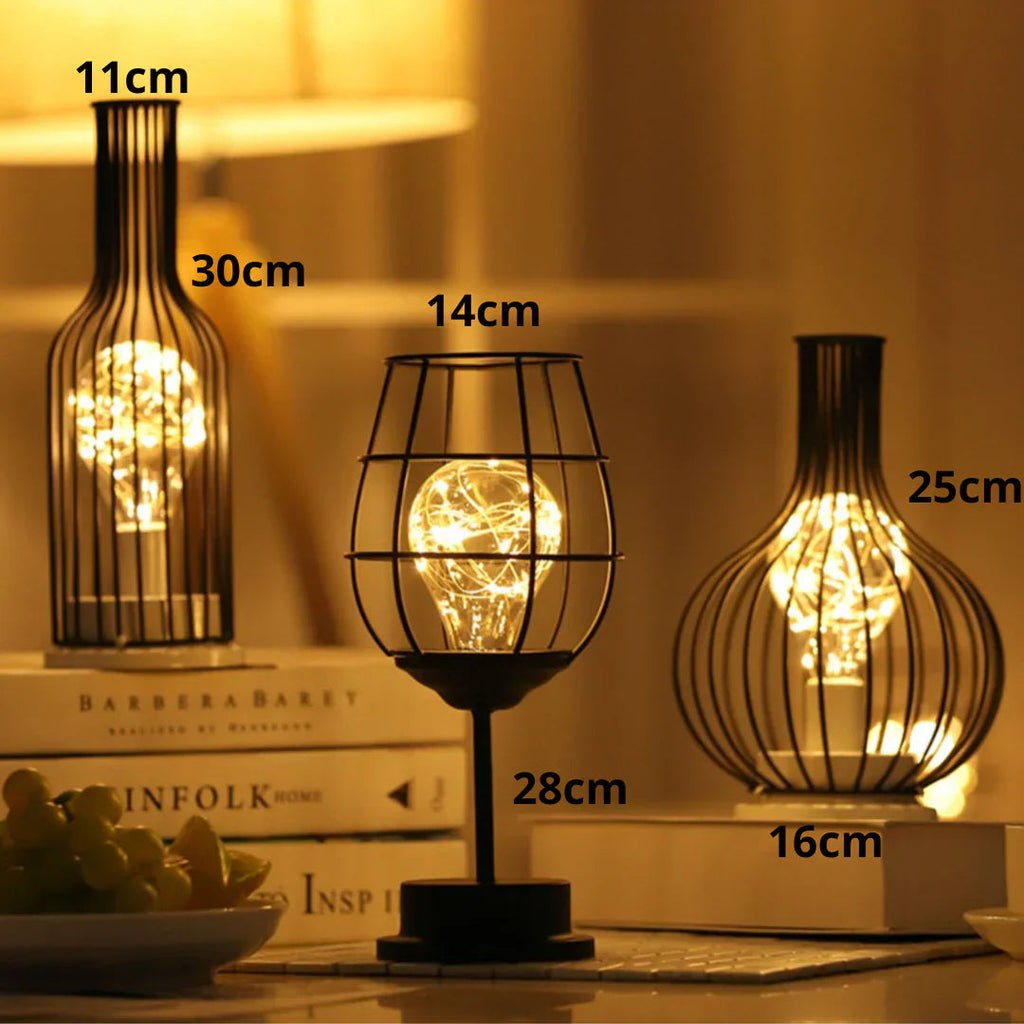Cordless LED Table Lamp with Built-In Battery and Warm Light