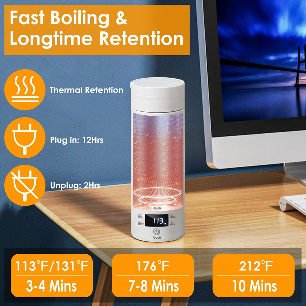 17Oz Stainless Steel Travel Electric Kettle with 4 Temperature Presets