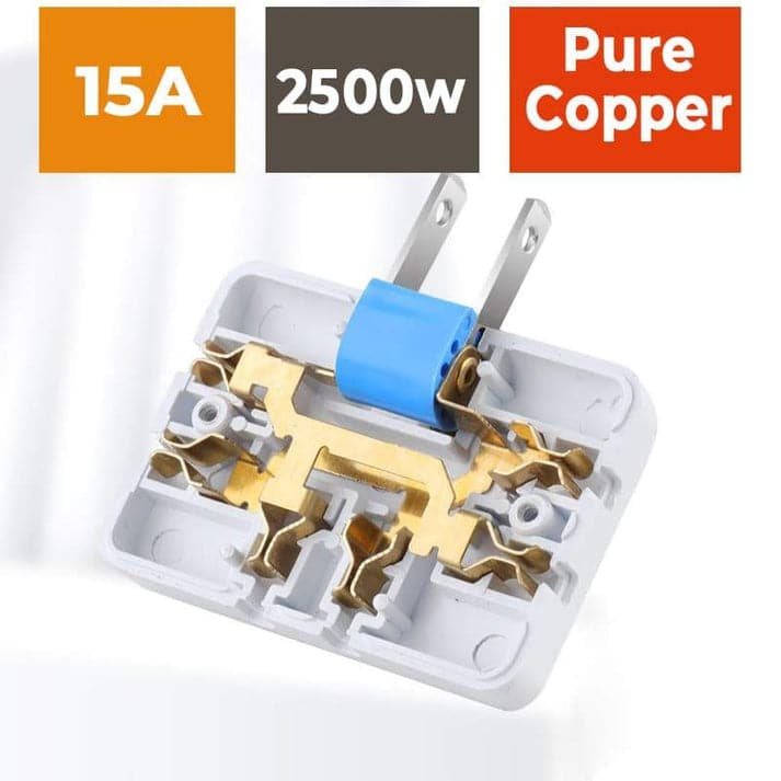180° swiveling 3-way socket (EU plug)