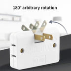 180 Rotating 3 Way Flat Wall Outlet