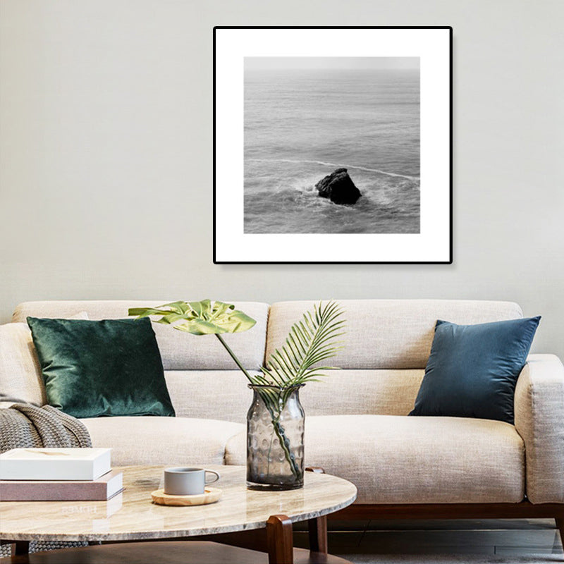 Dark Photography Seascape Art Print Textured Contemporary Living Room Furniture Wall Decor