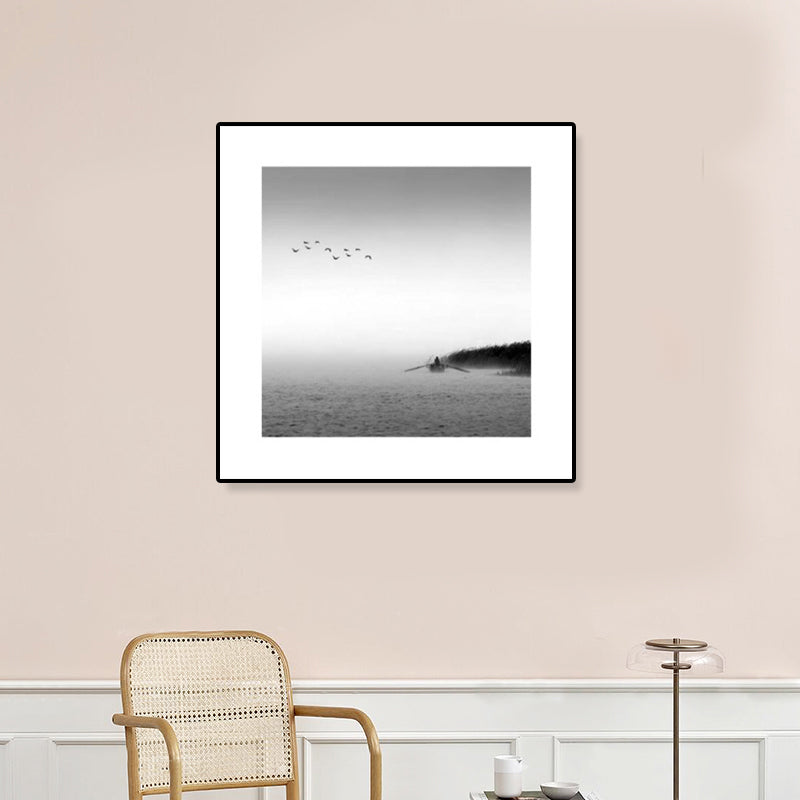 Dark Photography Seascape Art Print Textured Contemporary Living Room Furniture Wall Decor