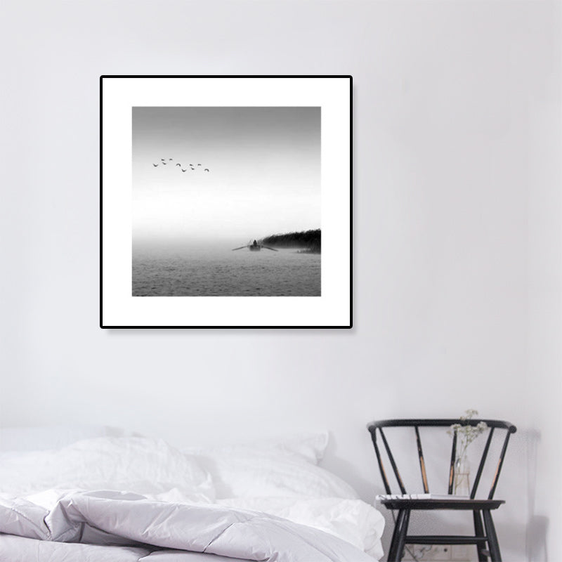 Dark Photography Seascape Art Print Textured Contemporary Living Room Furniture Wall Decor