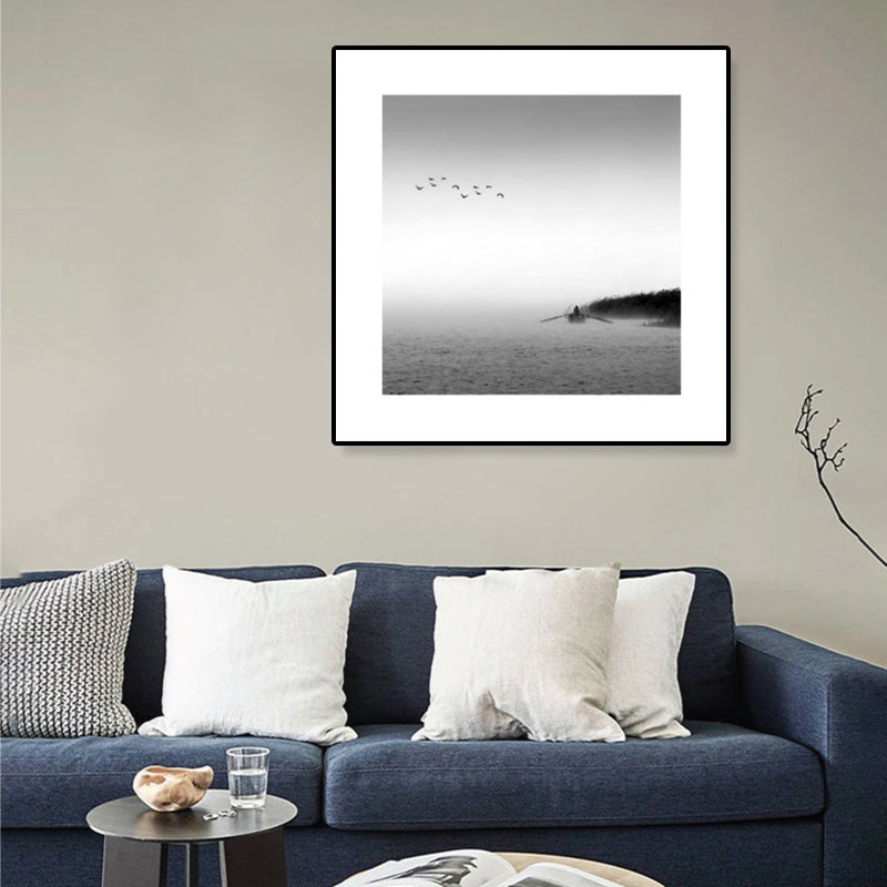 Dark Photography Seascape Art Print Textured Contemporary Living Room Furniture Wall Decor