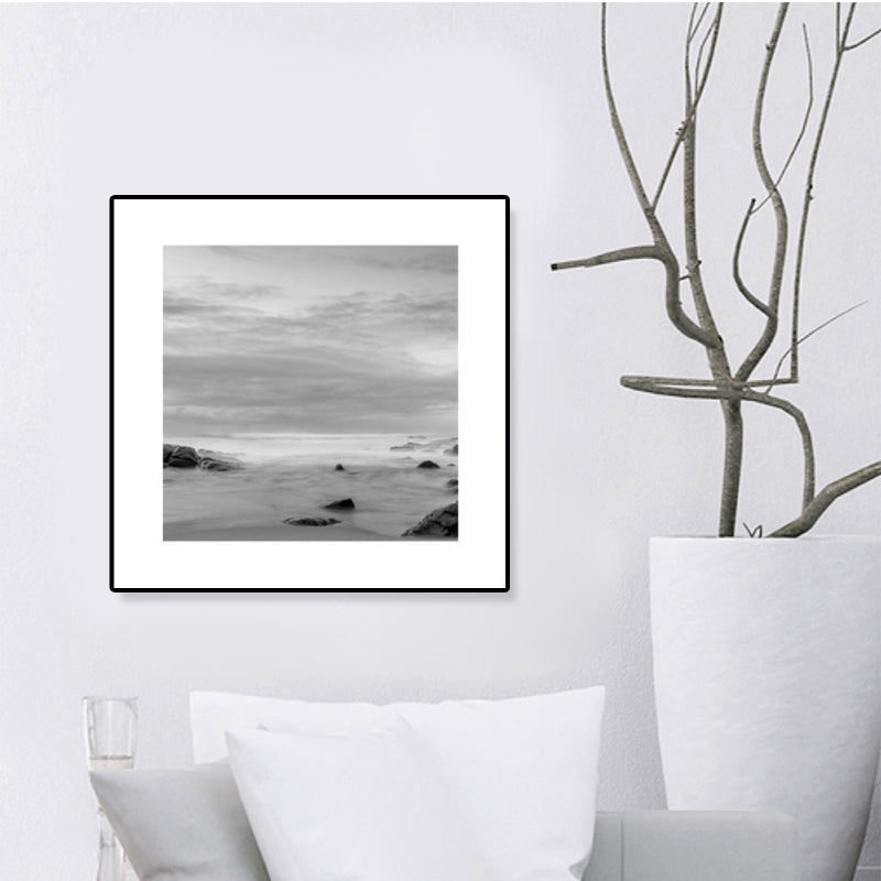 Dark Photography Seascape Art Print Textured Contemporary Living Room Furniture Wall Decor