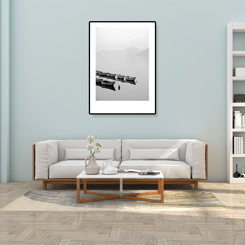 Gray Tropical Canvas Wall Art Photography Landscape Print Wall Decor for the Dining Room
