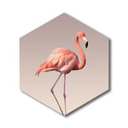 Flamingo Canvas Print Home Interior Photography Tropical Animal Wall Art in Pink, Layered