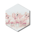 Flamingo Canvas Print Home Interior Photography Tropical Animal Wall Art in Pink, Layered