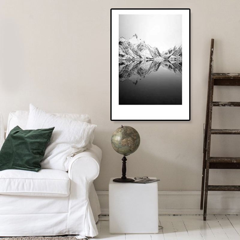 Tropical Rocky Bay Seascape Canvas Print Dark Color Texture Wall Art for the Living Room