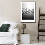 Tropical Rocky Bay Seascape Canvas Print Dark Color Texture Wall Art for the Living Room