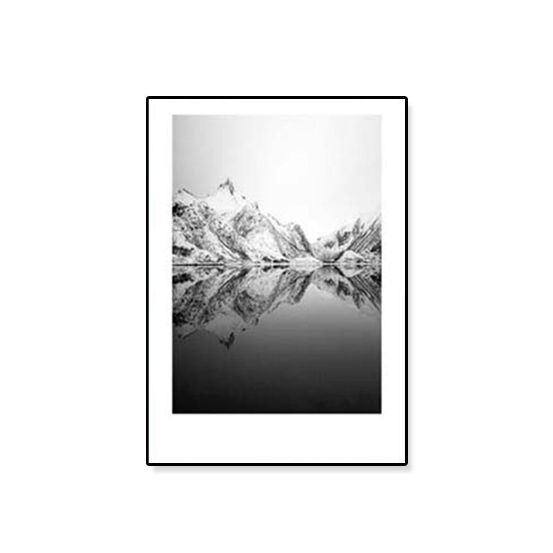 Tropical Rocky Bay Seascape Canvas Print Dark Color Texture Wall Art for the Living Room