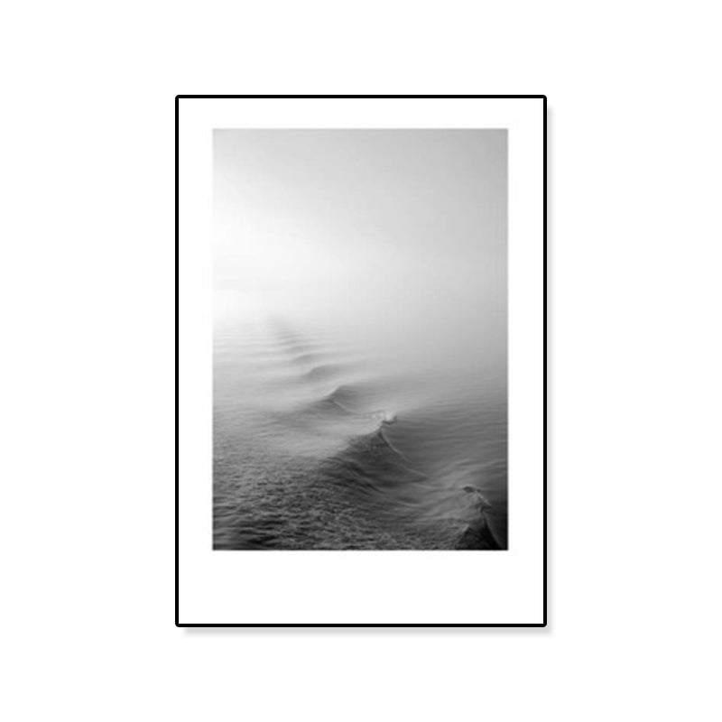 Tropical Rocky Bay Seascape Canvas Print Dark Color Texture Wall Art for the Living Room