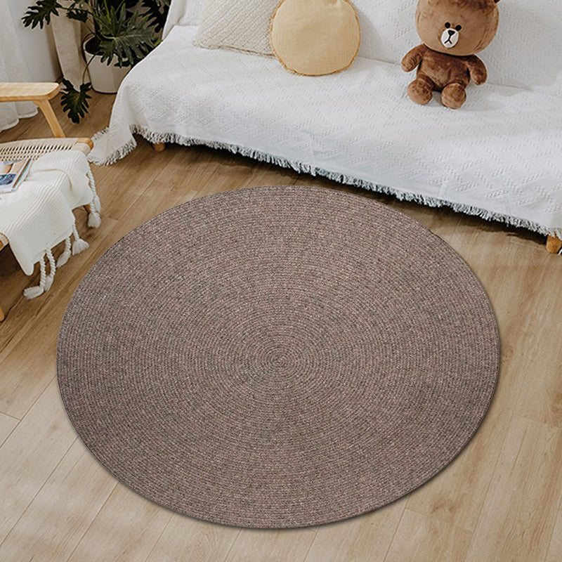 Simple rustic carpet wool plain carpet machine washable pet-friendly non-slip carpet for the bedroom