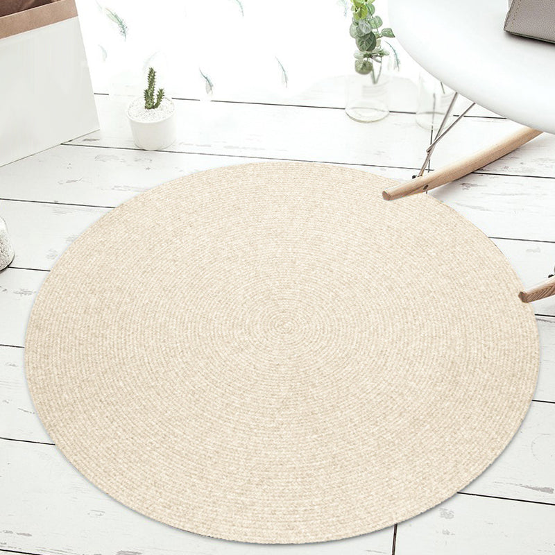 Simple rustic carpet wool plain carpet machine washable pet-friendly non-slip carpet for the bedroom