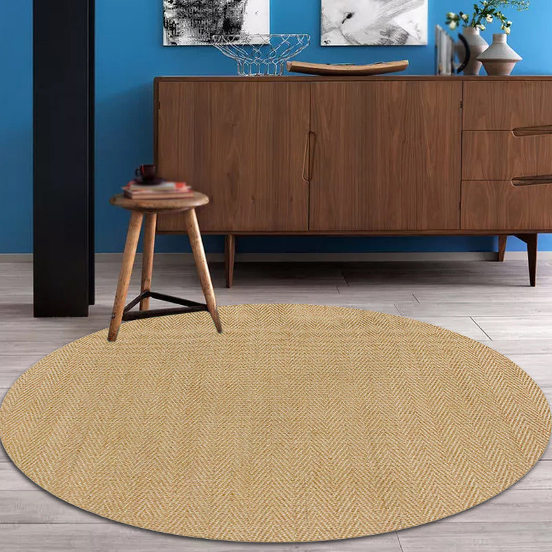 Brown Living Room Rug Rustic Solid Color Carpet Sisal Pet Friendly Non-Slip Washable Area Rug for Decoration