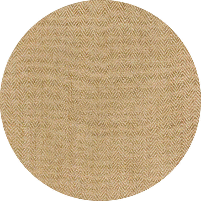 Brown Living Room Rug Rustic Solid Color Carpet Sisal Pet Friendly Non-Slip Washable Area Rug for Decoration