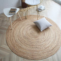 Brown simple rug jute rural rug washable non-slip pet-friendly rug for the living room
