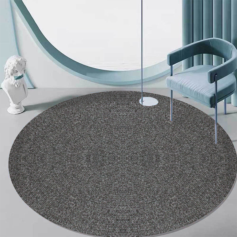 Rustic Solid Area Rug Polypropylene Rug Non-Slip Back Washable Pet-Friendly Carpet for Home