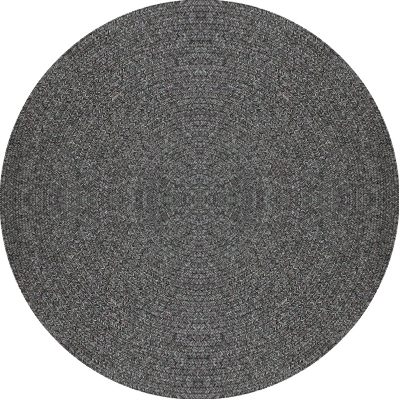 Rustic Solid Area Rug Polypropylene Rug Non-Slip Back Washable Pet-Friendly Carpet for Home