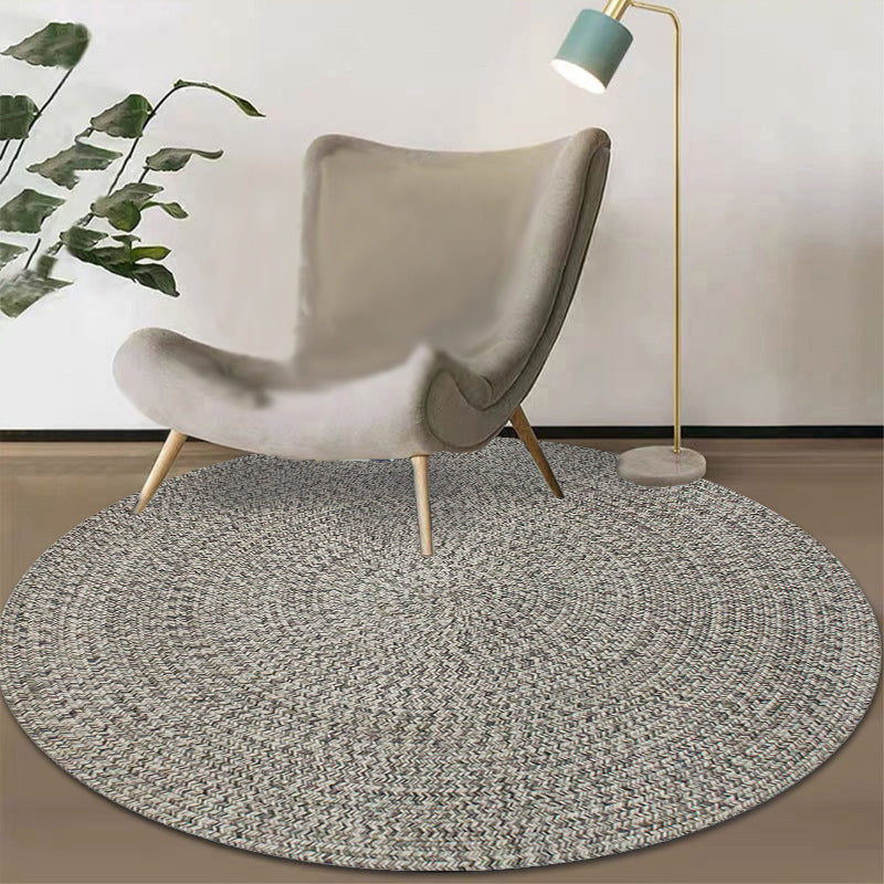 Rustic Solid Area Rug Polypropylene Rug Non-Slip Back Washable Pet-Friendly Carpet for Home