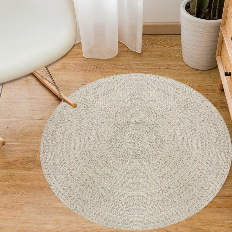 Rustic Solid Area Rug Polypropylene Rug Non-Slip Back Washable Pet-Friendly Carpet for Home