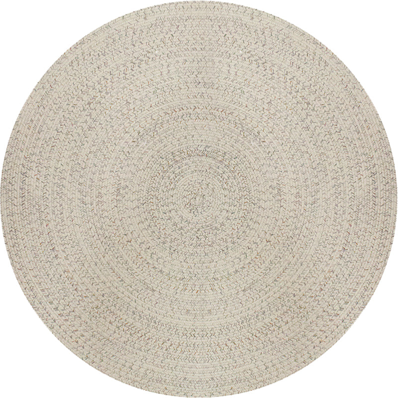 Rustic Solid Area Rug Polypropylene Rug Non-Slip Back Washable Pet-Friendly Carpet for Home