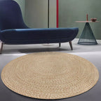 Rustic Solid Area Rug Polypropylene Rug Non-Slip Back Washable Pet-Friendly Carpet for Home