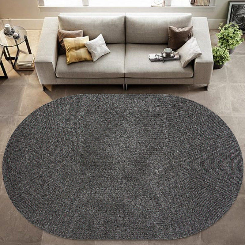 Solid Color Carpet Polypropylene Country Carpet Washable Non-Slip Pet Friendly Area Rug for Living Room