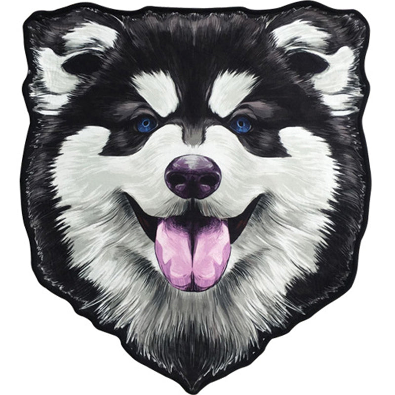 Creative Brown Contemporary Carpet Polyester Dog Pattern Rug Washable Pet Friendly Non-Slip Carpet for Kids Room