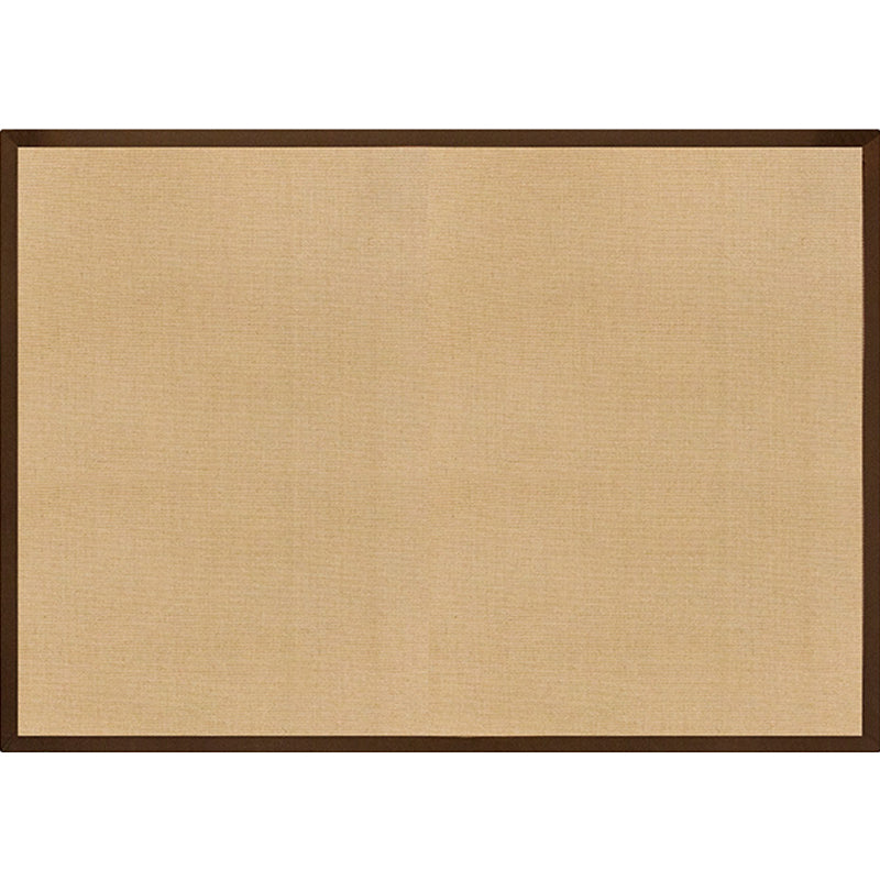 Brown Solid Rug Jute Rustic Rug Washable Non-Slip Pet-Friendly Area Rug for the Living Room