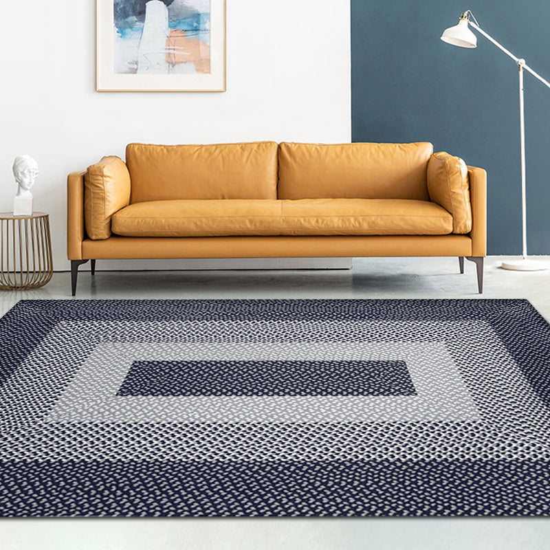 Unique Rustic Floor Mat Cotton Geometric Pattern Rug Washable Pet Friendly Non-Slip Carpet for Living Room